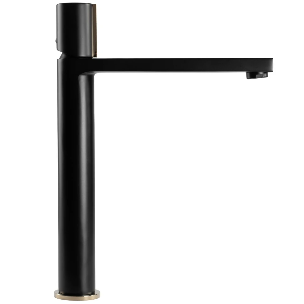 Змішувач для умивальника Rea ICON високий, black gold mat (REA-B5681) Фото - 1