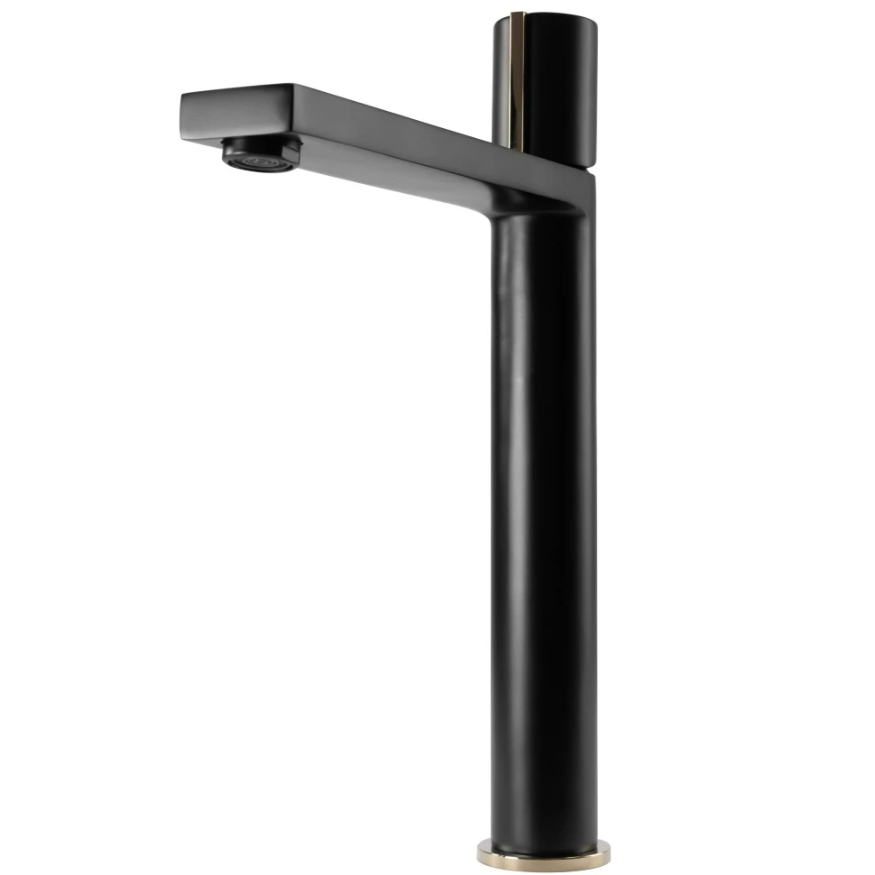 Змішувач для умивальника Rea ICON високий, black gold mat (REA-B5681) Фото - 3