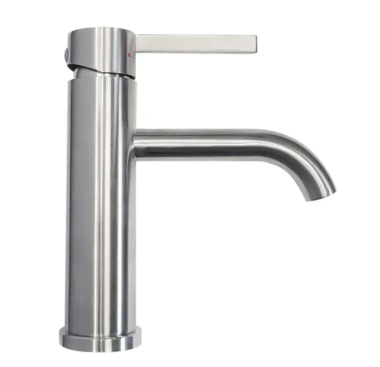 Змішувач для умивальника Rea Foster низький, brushed nickel (REA-B6323) Фото - 4