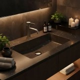Змішувач для умивальника Rea Foster низький, brushed nickel (REA-B6323) Фото - 2
