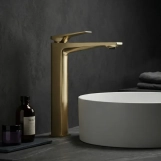 Змішувач для умивальника Rea Prime високий, brushed gold (REA-B6733) Фото - 4