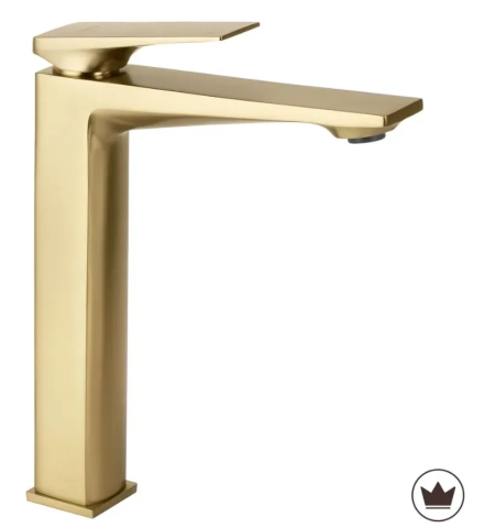 Змішувач для умивальника Rea Prime високий, brushed gold (REA-B6733)