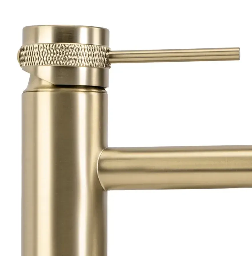 Змішувач для умивальника Rea Lungo Grip високий, brushed gold (REA-B6896) Фото - 1