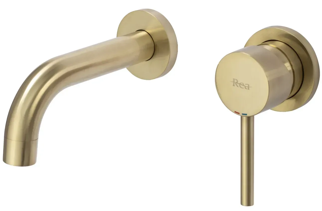 Змішувач для умивальника прихованого монтажу Rea Lungo gold brush (REA-B8652) Фото - 2