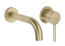 Смеситель для умывальника скрытого монтажа Rea Lungo gold brush (REA-B8652)