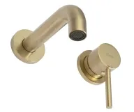 Смеситель для умывальника скрытого монтажа Rea Lungo gold brush (REA-B8652) Фото - 1