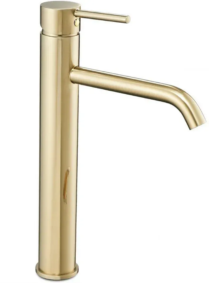 Смеситель для умывальника Rea Lungo light gold, высокий (REA-B9409)