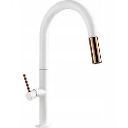 Смеситель для кухни Rea Apollo white/rose gold (REA-B9603)