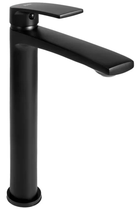 Змішувач для умивальника Rea Luppo black mat, високий (REA-B9637)