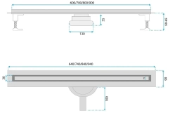 Трап Rea Neox Slim Pro gold brushed 80 (REA-G2715) Фото - 4