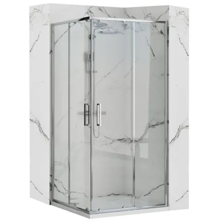 Душевая кабина Rea Punto 90x90 chrom безопасное стекло, прозрачное (REA-K0867)