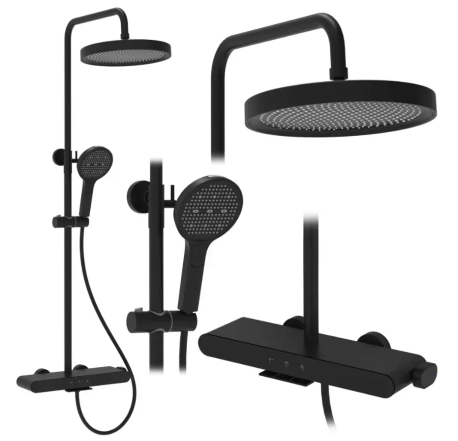 Душевая система для ванны и душа Rea Farel black matt (REA-P0354)