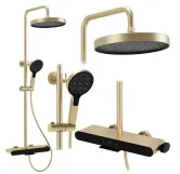 Душова система для ванни та душу Rea Farel gold brush (REA-P0355)