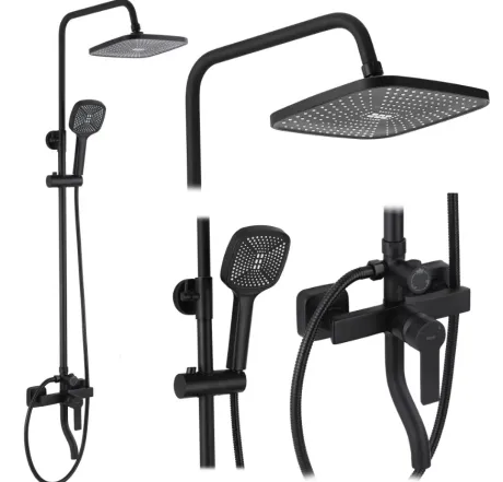 Душевая система Rea Argus black (REA-P2389)