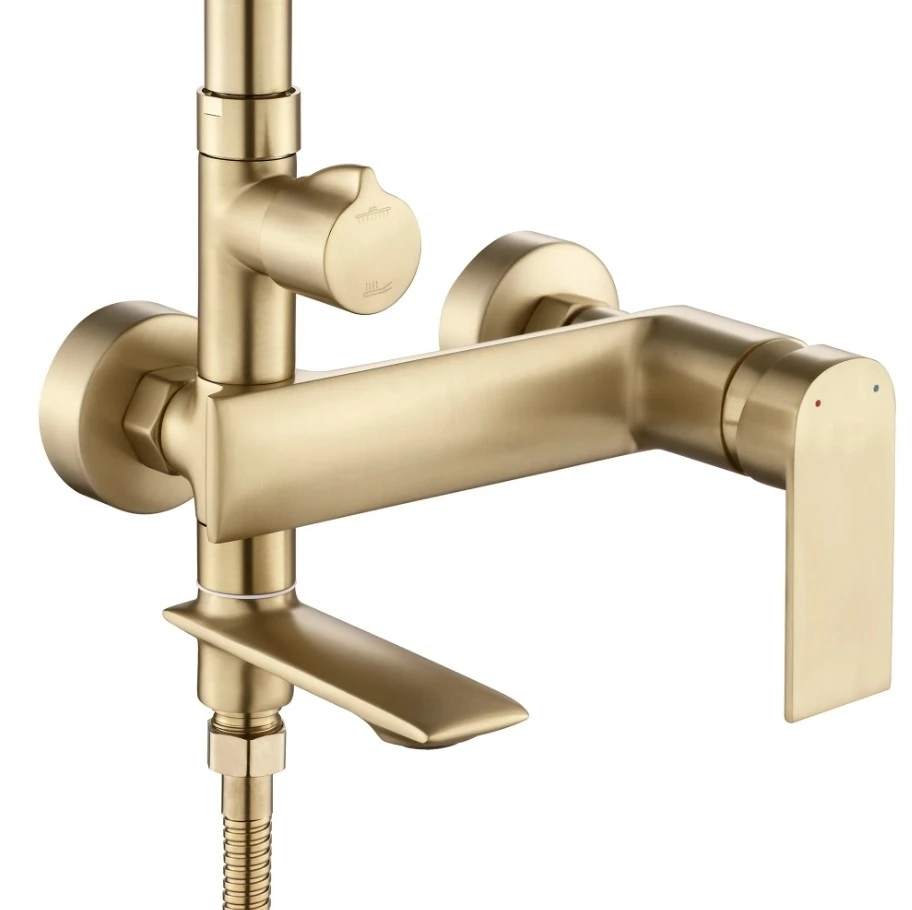 Душова стійка Rea Veneta brush gold (REA-P3003) Фото - 1