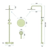 Душевая система с термостатом Rea Vincent Nikiel Brushed (REA-P6603) Фото - 4