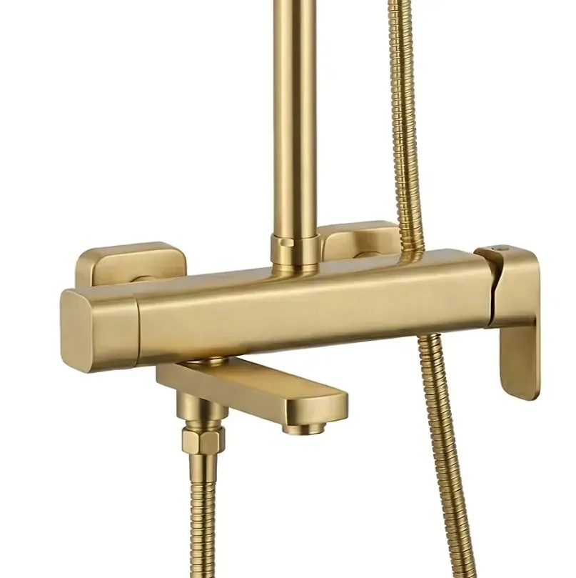 Душевая система для ванны и душа Rea Arlo brush gold (REA-P7441) Фото - 4