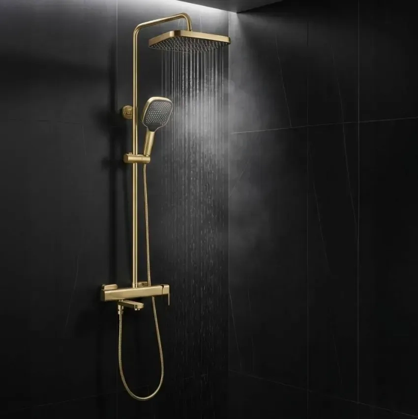 Душевая система для ванны и душа Rea Arlo brush gold (REA-P7441) Фото - 5