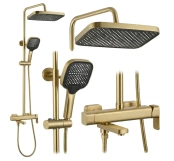 Душевая система для ванны и душа Rea Arlo brush gold (REA-P7441)