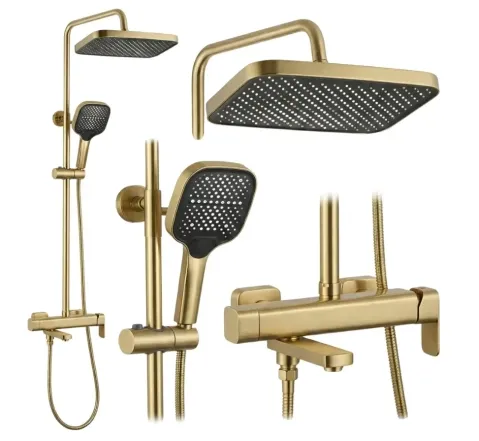 Душова система для ванни та душу Rea Arlo brush gold (REA-P7441)