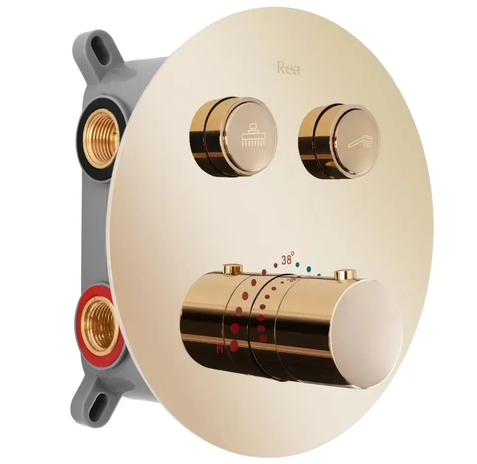 Душова система прихованого монтажу Rea Lungo з термостатом gold box (REA-P8550) Фото - 5