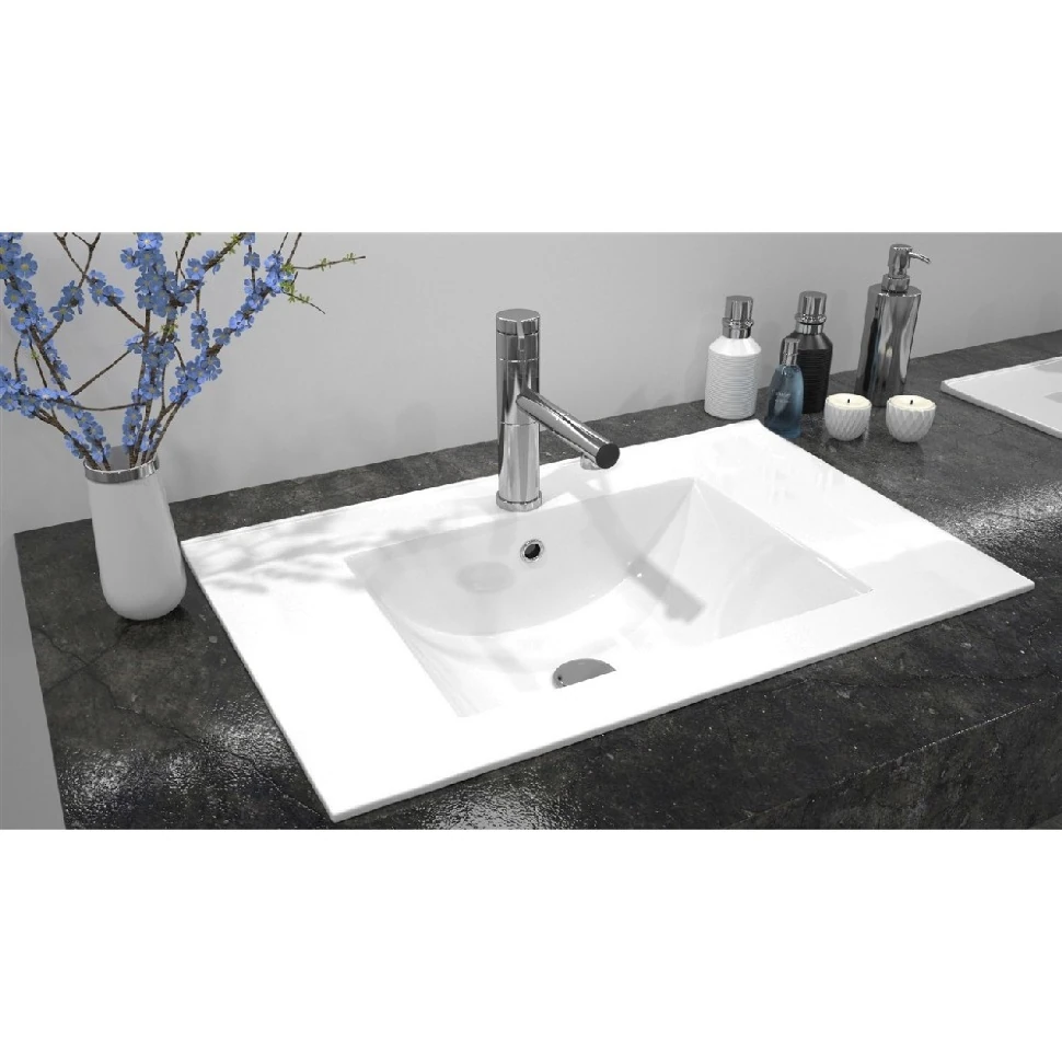 Умивальник Rea Dafne 75 47x76,5 білий (REA-U0040) Фото - 1