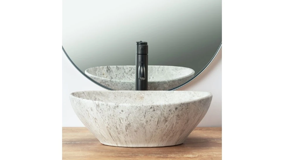 Умивальник Rea Sofia Light Stone 34,5x41 grey (REA-U0165) Фото - 5