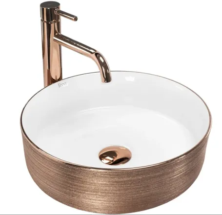 Умывальник Rea Sami 36x36 кисть rose gold (REA-U3303)