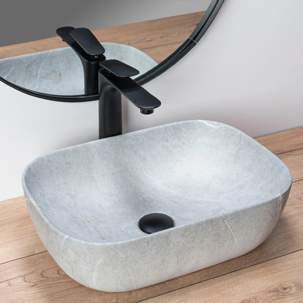 Умивальник Rea Livia 33,5x46,5 grey matt (REA-U3801) Фото - 1
