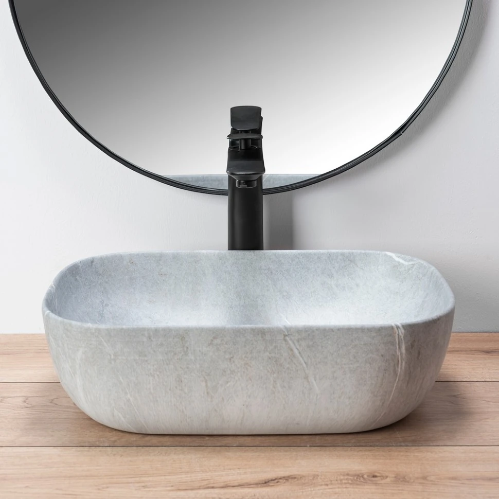 Умивальник Rea Livia 33,5x46,5 grey matt (REA-U3801) Фото - 3