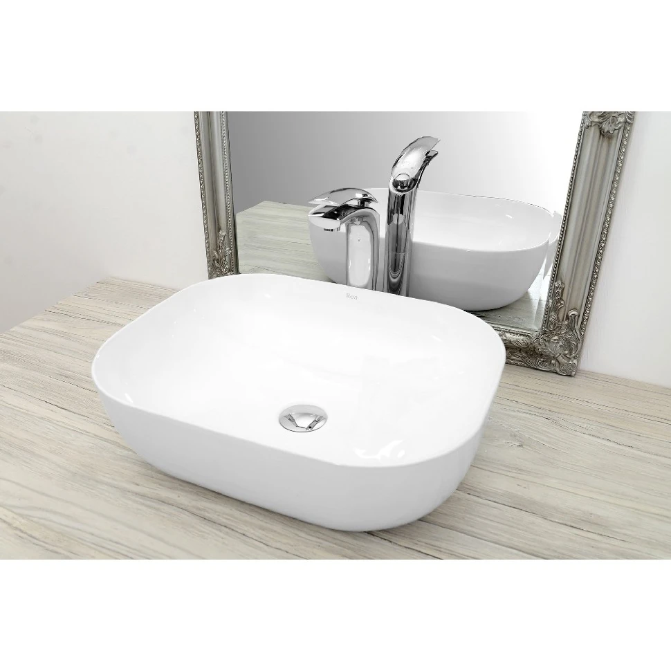 Умывальник Rea Mona Slim 40,2x50,7 белый (REA-U6300) Фото - 1