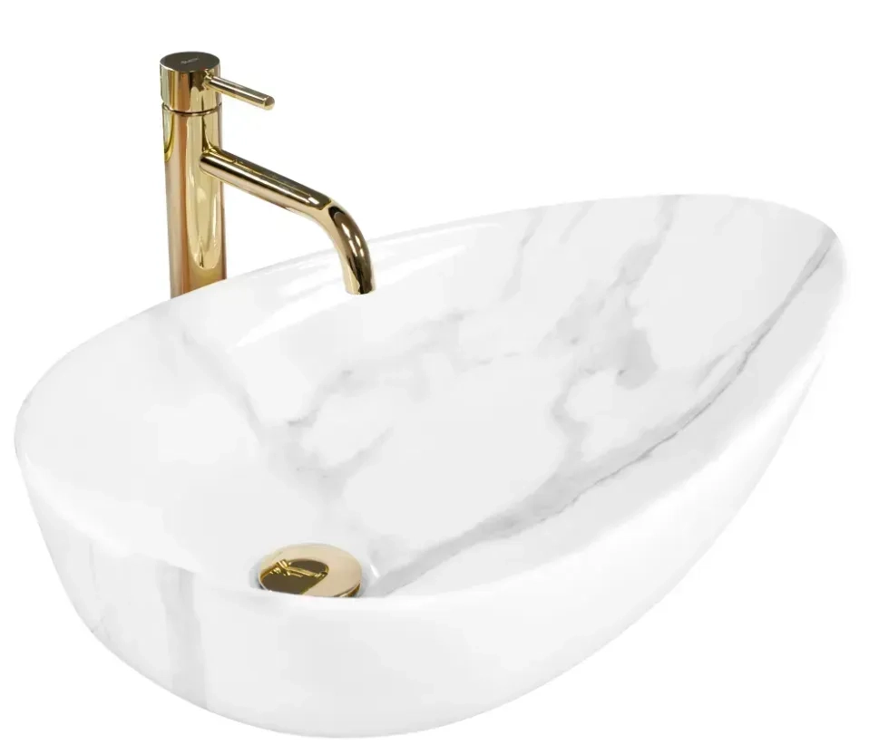 Умивальник Rea Greta 40x65,5 bianco shiny (REA-U6501)