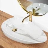 Умивальник Rea Greta 40x65,5 bianco shiny (REA-U6501) Фото - 3