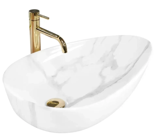 Умивальник Rea Greta 40x65,5 bianco shiny (REA-U6501)