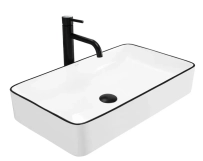 Умывальник Rea Denis 61,5x35 black edge (REA-U6513)