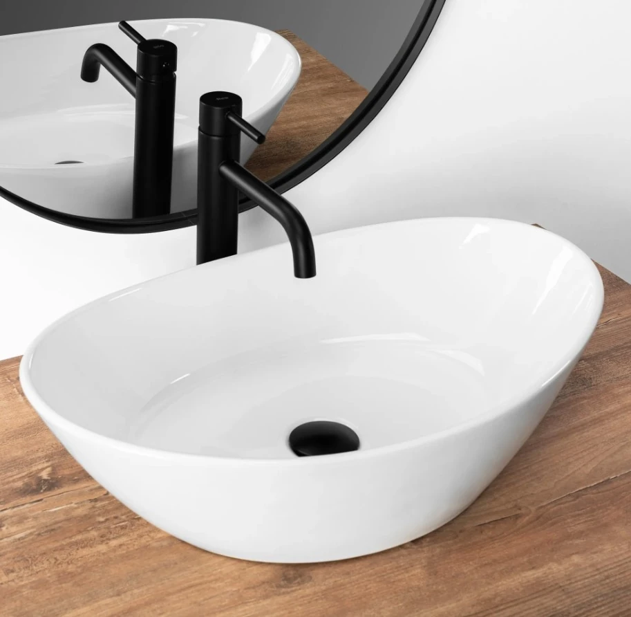Умивальник Rea Kate 55,5x33,5 white (REA-U6801) Фото - 1