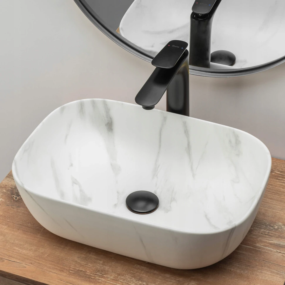 Умивальник Rea Belinda 46x32 marble mat (REA-U8702) Фото - 3