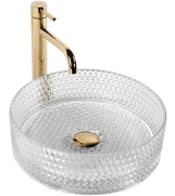 Умивальник Rea Cristal 35,5x35,5 transparentny (REA-U9670)