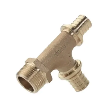 Тройник Rehau RAUTITAN RX+ (красная латунь) 20 - 20 - R 3/4