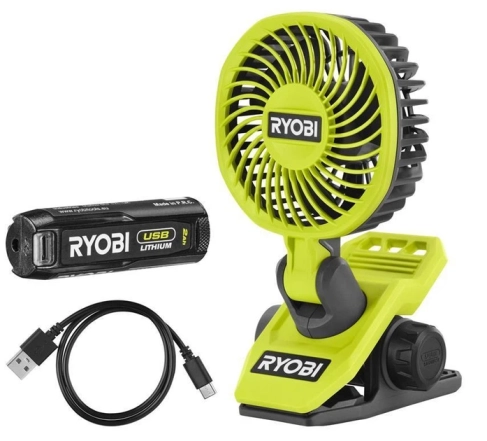 Вентилятор акумуляторний кліпса Ryobi RCF4-120G (5133006143)