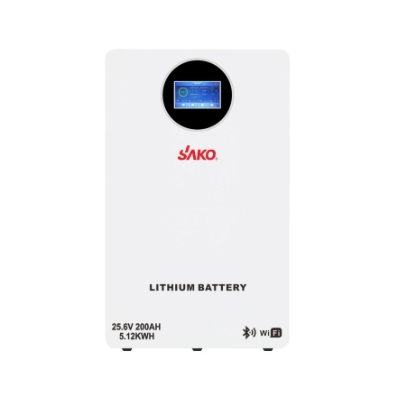 Акумуляторна батарея літій-залізо-фосфатна LiFePO4 200А*год 25.6В 5120Вт*год Sako Li-Sun series SK-25.6V200Ah настінний / підлоговий монтаж (42-00244)