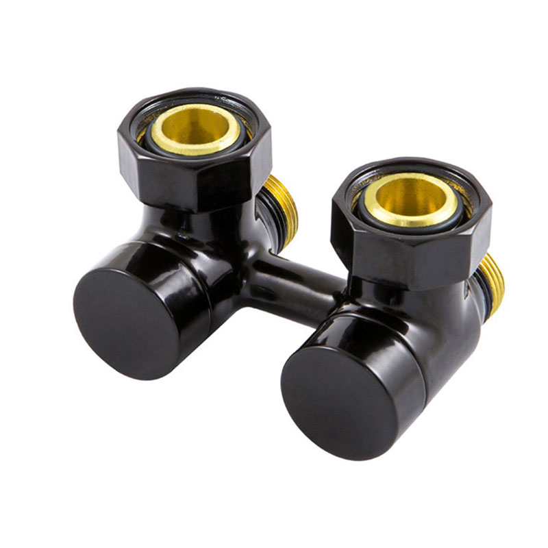 Узел подключения эксклюзивный угловой Schlosser GZ 3/4 x M 22х1,5, RAL9005 черный мат (601000017.RAL90051)