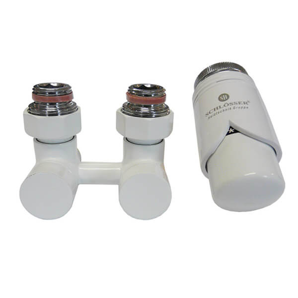 Комплект эксклюзивных узлов прямой 3/4 x M22x1.5 Schlosser Белый (601000021)