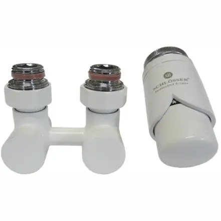 Комплект эксклюзивных узлов угловой 3/4 x M22x1.5 Schlosser MINI SH, Белый (601000420)