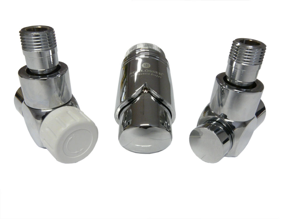Комплект термостатичний Schlosser Exclusive, осьовий правий, GZ 1/2 х 16x2 mm PEX, хром (601700117)