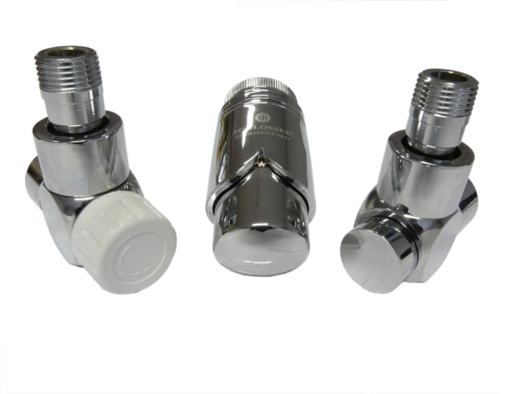 Комплект термостатический Schlosser Exclusive, осевой правый, GZ 1/2 х 16x2 mm PEX, хром (601700117)