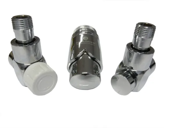 Комплект термостатический Schlosser Exclusive, осевой правый, GZ 1/2 х 16x2 mm PEX, хром (601700117)