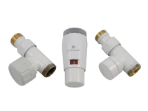 Комплект термостатический Schlosser Elegant Mini, прямой, GZ 1/2 x M22x1,5, белый (М30х1,5) (603400043)
