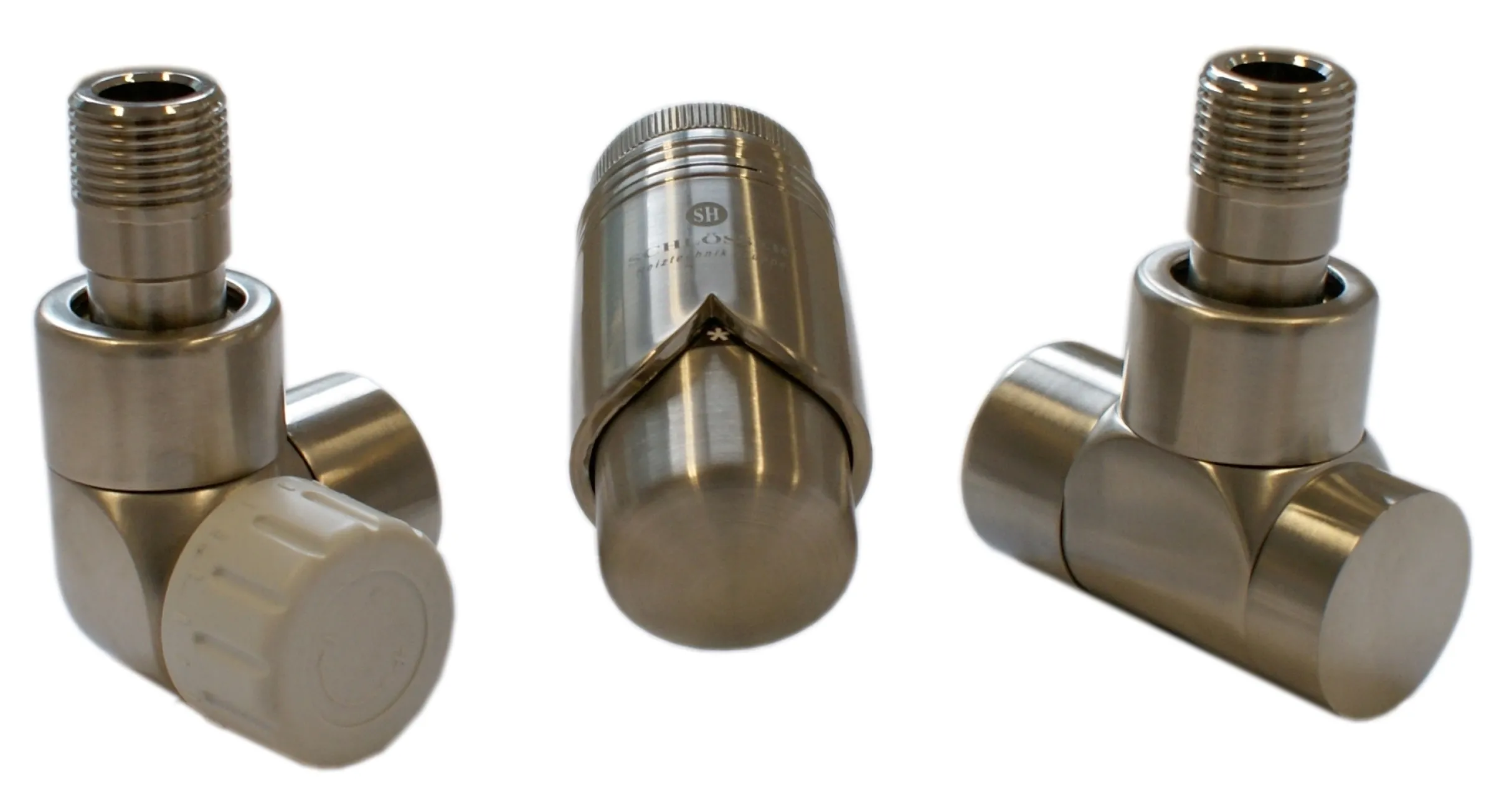 Комплект термостатический Schlosser LUX, осевой левый, GZ 1/2 х 16x2 mm PEX, сталь (603700042)