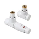 Комплект термостатический Schlosser LUX, угловой, GZ 1/2 х 15mm Cu, головка Mini, белый (603700301)